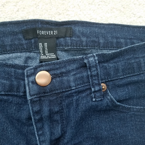 Dark Blue High Rise Skinny Jeggings Jeans - Picture 8 of 9